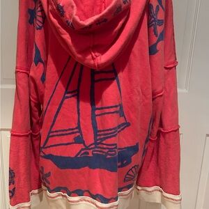 We the Free / Free People sailboat zip up hoodie Size S ( oversized). NWT.